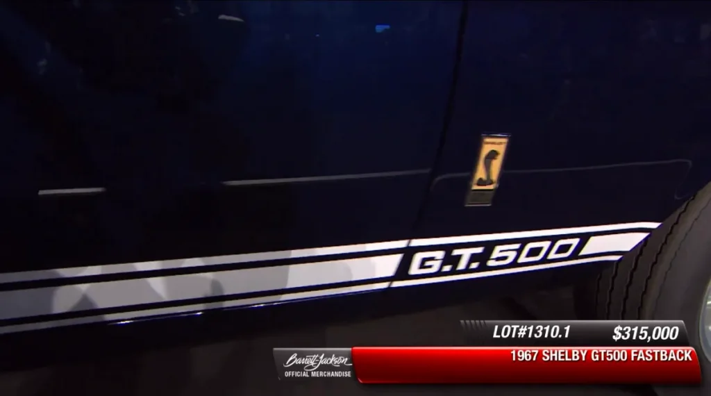 1967 Shelby GT500 fastback op veiling